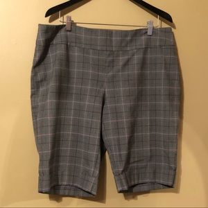 Purple Plaid Bermuda Shorts